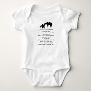 Cowboy Commandments Baby Bodysuit