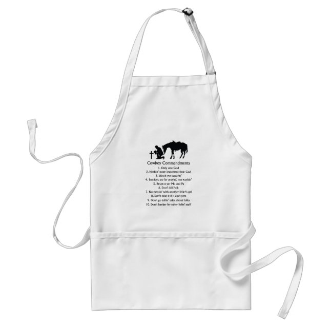 Cowboy Commandments Standard Apron (Front)