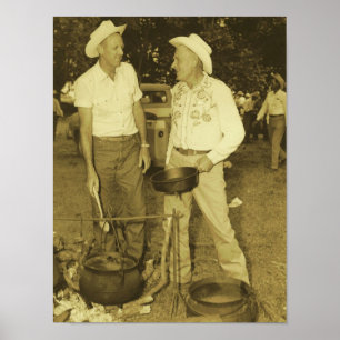 COWBOY COOKS POSTER PRINT