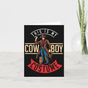 Cowboy Costume Halloween Western Gift Idea Cowboy  Card