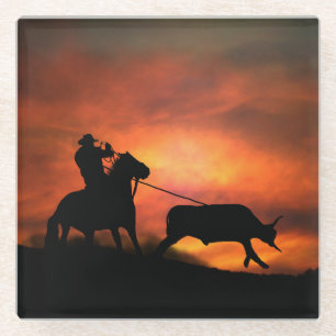 Cowboy Country Western Drink Glass Coaster