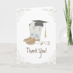 Cowboy Cowgirl Graduation Country Western Party Card