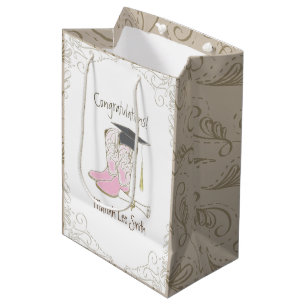Cowboy Cowgirl Graduation Country Western Party Medium Gift Bag