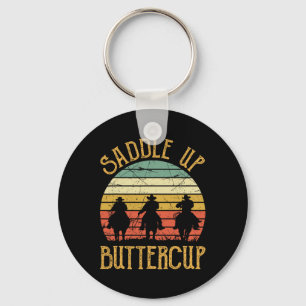 Cowboy Cowgirl Southern Western Saddle Up Buttercu Keychain