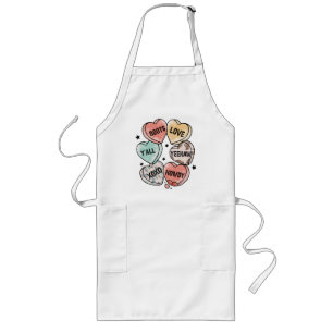 Cowboy Cowgirl Theme Hearts Long Apron