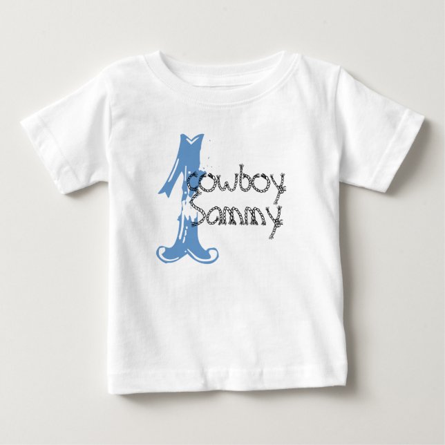 Cowboy  Customizable 1st Birthday Tshirt (Front)