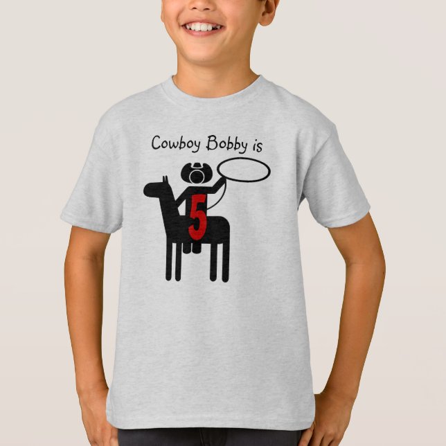 Cowboy Customizable Birthday T-shirt (Front)