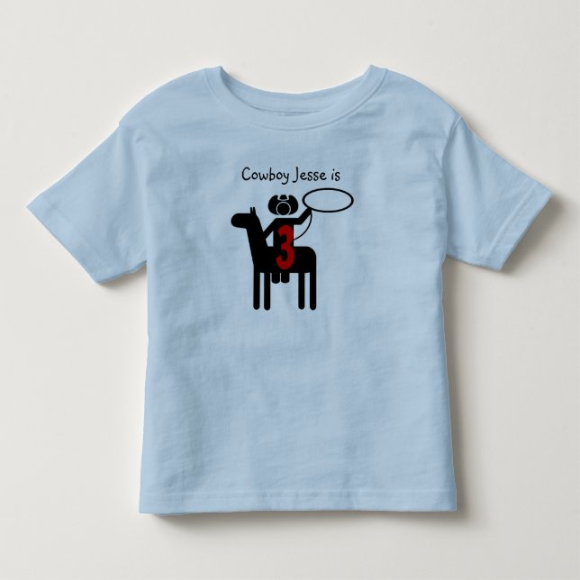 Cowboy Customizable Birthday T-shirt (Front)