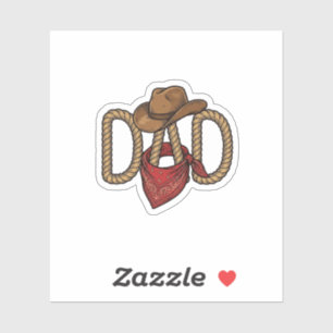 Cowboy Dad Rope Hat Bandana Vintage Engraving Desi