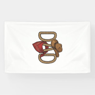 Cowboy Dad Rope Hat Bandana Vintage Engraving Desi Banner
