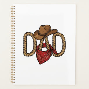 Cowboy Dad Rope Hat Bandana Vintage Engraving Desi Planner