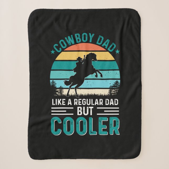 Cowboy Dad Sherpa Blanket (Front)