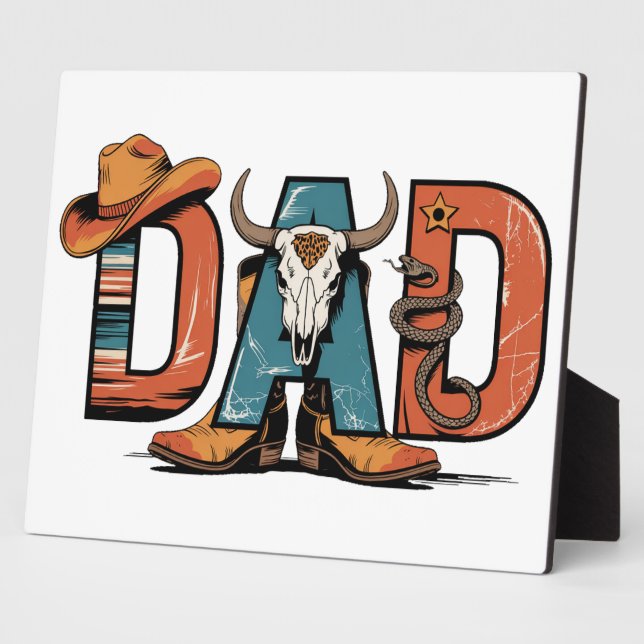 Cowboy Dad: Tough, True, and Timeless  Plaque (Side)