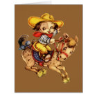 Cowboy de chiot sur son cheval