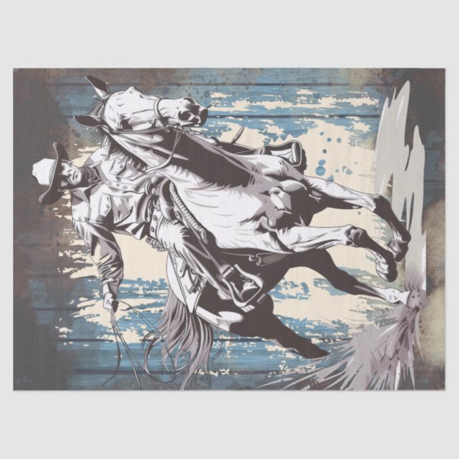 Cowboy Decoupage Tissue Paper (Front)