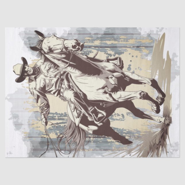 Cowboy Decoupage Tissue Paper (Front)