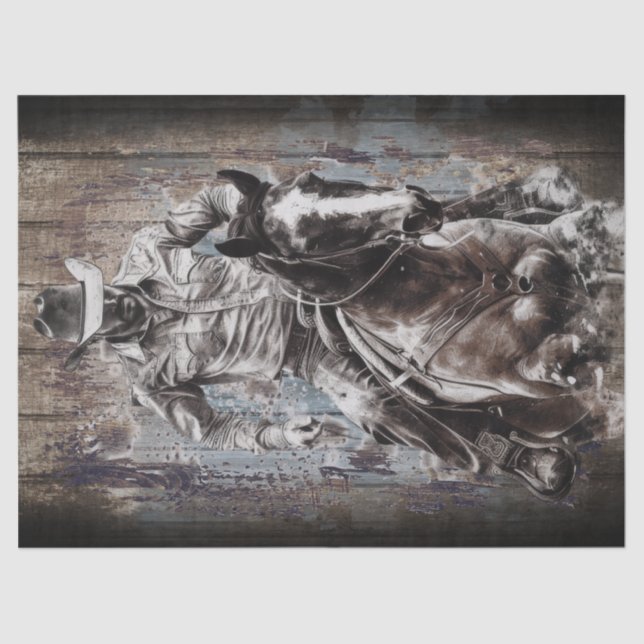 Cowboy Decoupage Tissue Paper (Front)