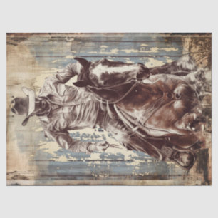 Cowboy Decoupage Tissue Paper