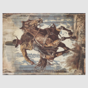 Cowboy Decoupage Tissue Paper
