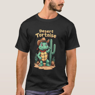 Cowboy Desert Tortoise - Funny Cowboy Turtle T-Shirt