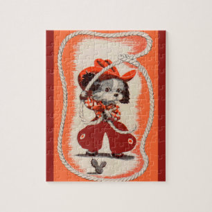 cowboy dog jigsaw puzzle