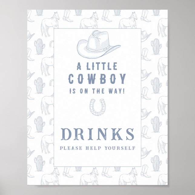 Cowboy - Drinks help yourself Poster (Front)