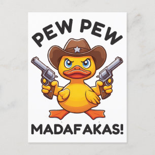 Cowboy Duck Sheriff Postcard