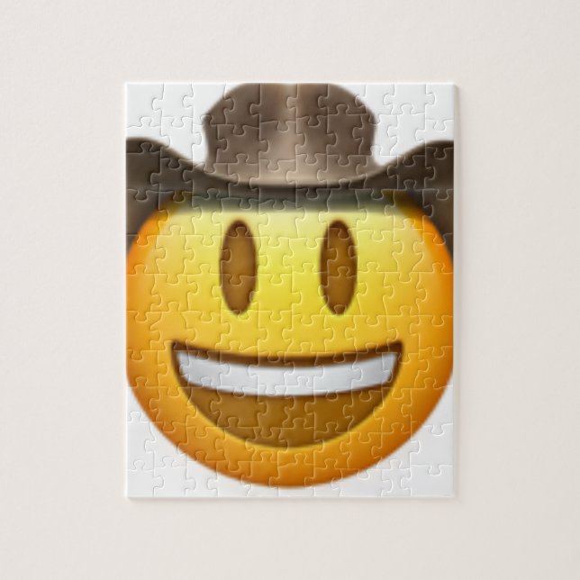 Cowboy emoji face jigsaw puzzle (Vertical)
