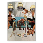 Cowboy endormi dans le salon de beauté