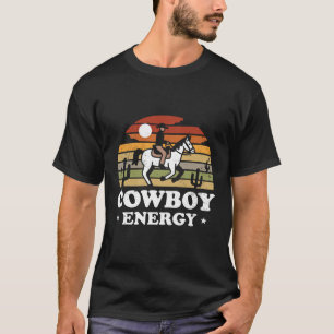 Cowboy Energy Retro Sunset  T-Shirt
