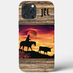 Cowboy Et Longhorn Steer Coque-Mate coque iphone