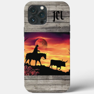 Cowboy Et Longhorn Steer Coque-Mate coque iphone