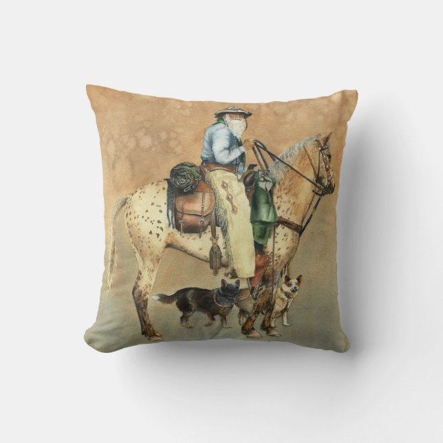 Cowboy et son oreiller à lancer Appaloosa (Recto)