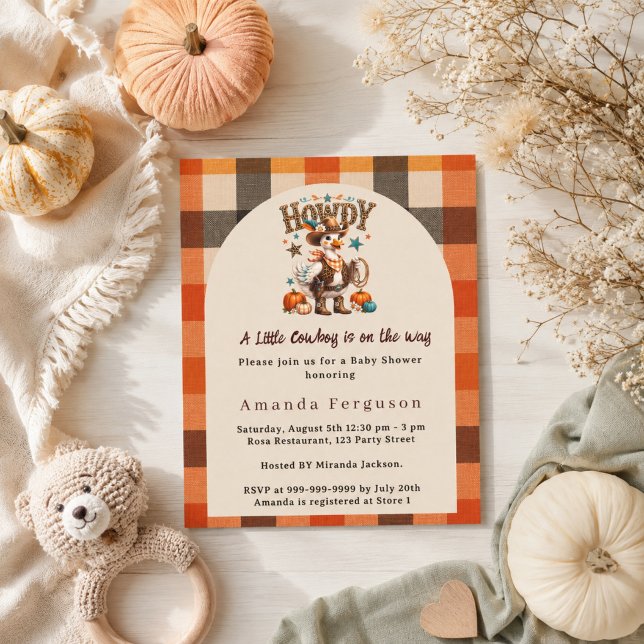 Cowboy fall western goose Baby Shower invitation (Creator Uploaded)