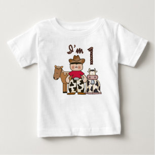 Cowboy  First Birthday Baby T-Shirt