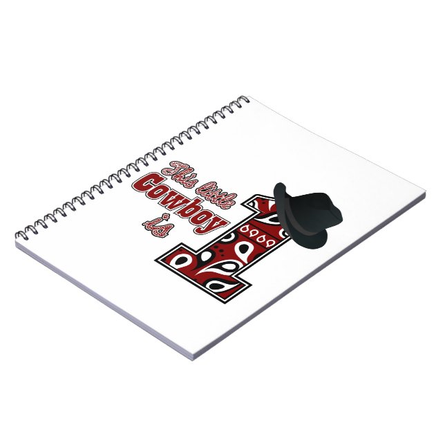 Cowboy First Birthday Notebook (Left Side)