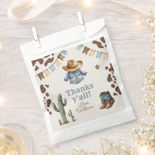 Cowboy First Rodeo birthday Wild West Thank you Favour Bag