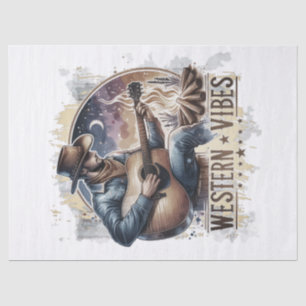 Cowboy Free Spirit Retro Western Decoupage Tissue Paper