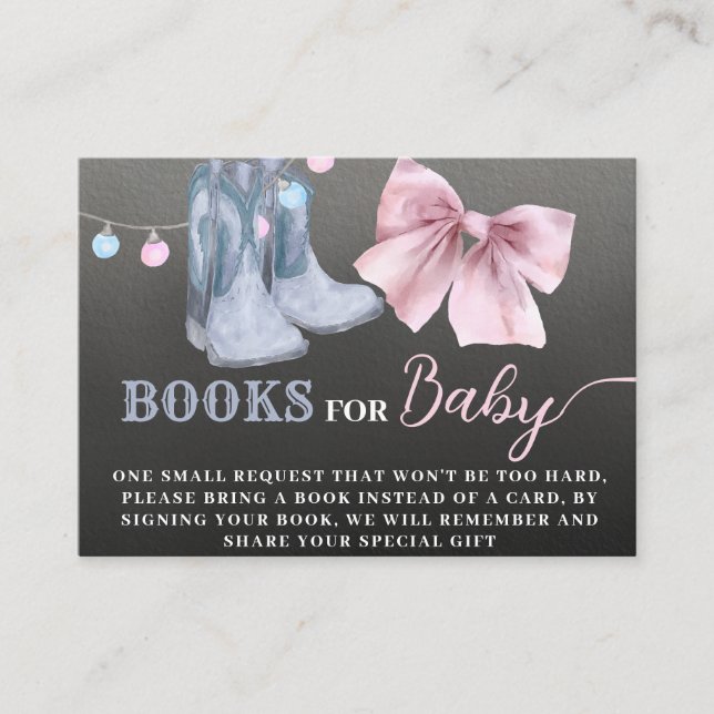 Cowboy genre révèle des livres pour carte bébé. (Devant)