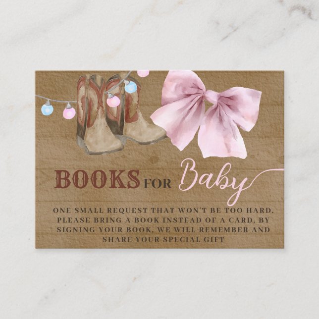 Cowboy genre révèle des livres pour carte bébé. (Devant)