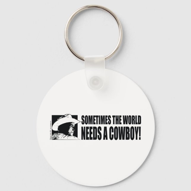 Cowboy George W Bush Keychain (Front)
