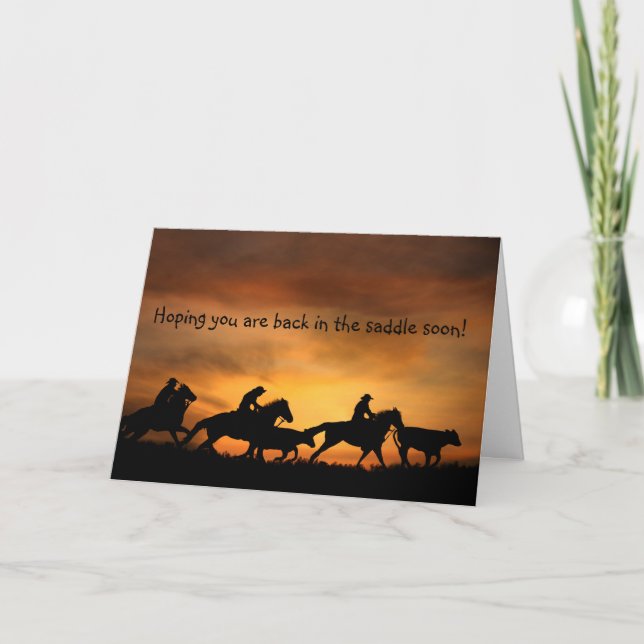 Cowboy Get Well Card (Front)