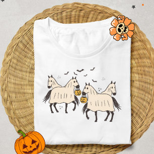 Cowboy Ghost Horse, Cute Ghost,Retro Halloween T-Shirt