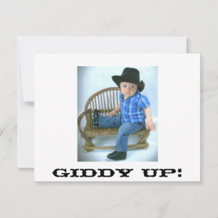 Cowboy Giddy Up Invitation