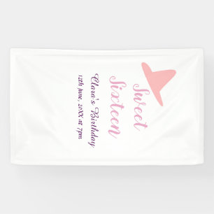 cowboy girl sweet 16th birthday pink purple name m banner