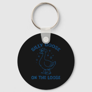 Cowboy Goose Silly On The Loose Funny Animal Men W Keychain