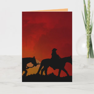 COWBOY HAPPY TRAILS BIG BIRTHDAY CARD