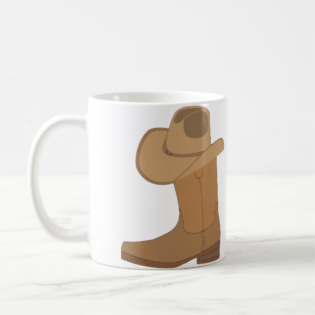 Cowboy Hat and Boot Coffee Mug (Left)