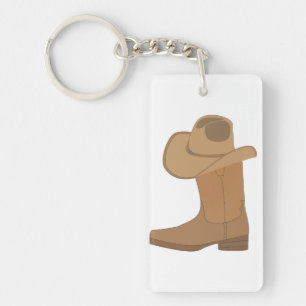Cowboy Hat and Boot Keychain