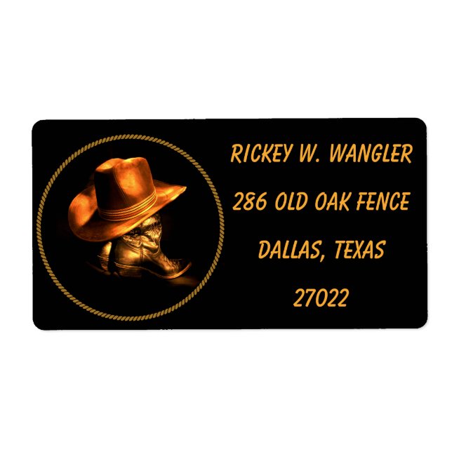 COWBOY HAT AND BOOTS  (Front)